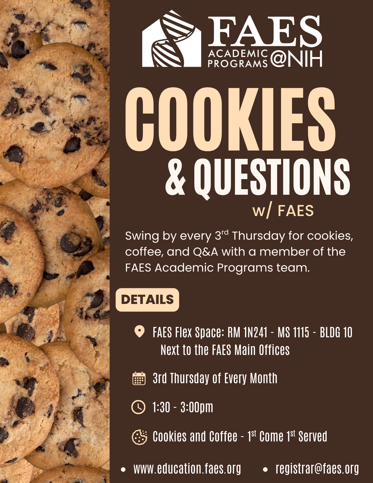 Cookies and Questions w/FAES: May