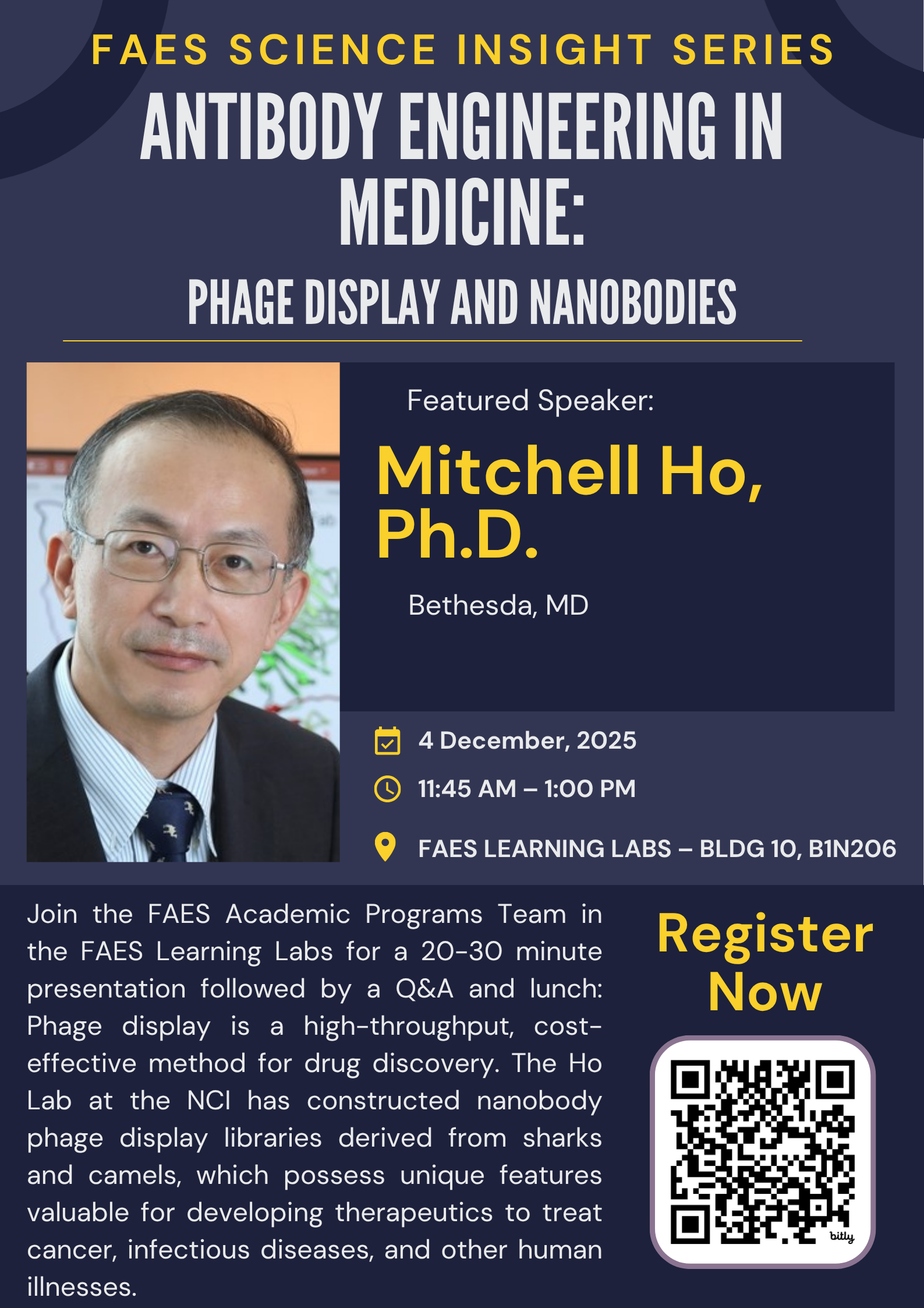 FAES Science Insight Series: Antibody Engineering in Medicine: Phage Display and Nanobodies